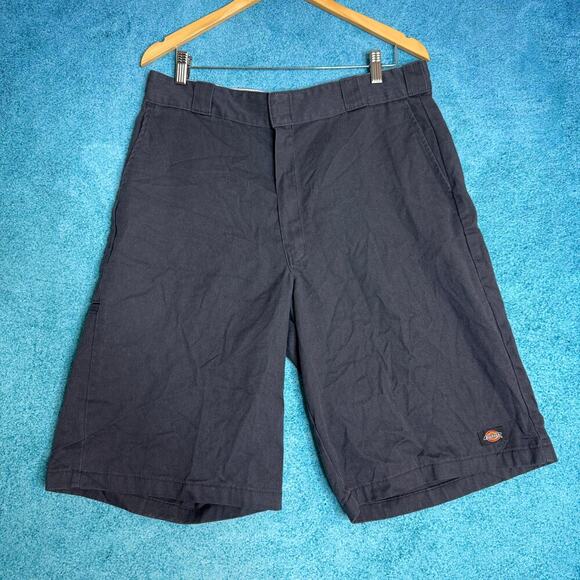 Dickies Utility Work Shorts Mens 36 Navy Blue Loose Fit 34x12 Made Nicaragua - Picture 1 of 14